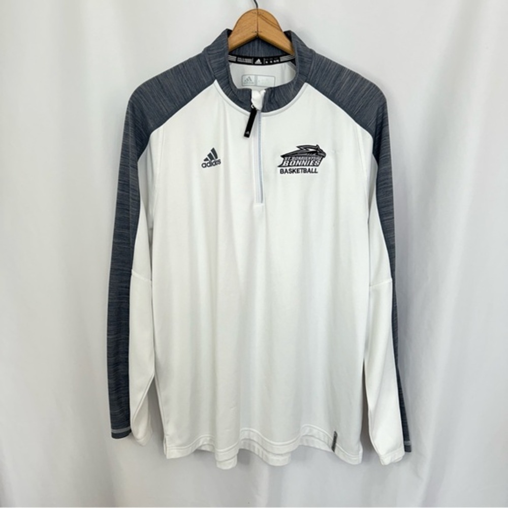 NCAA Adidas Men XLWhite Sideline Climalite 1/4 Zip Hi-Visibility Reflective Knit